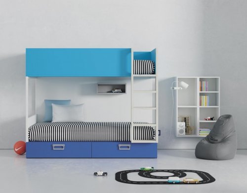 Lit de superposé Junior ALFA pour les chambres amusantes et partagées.