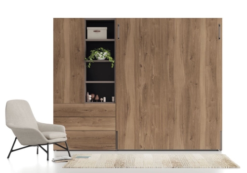 Composition avec un lit mural vertical de 190x50 cm