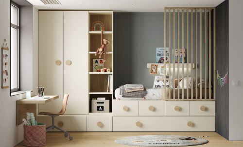 Environnement compact et très fonctionnel alliant modules ouverts et fermés.