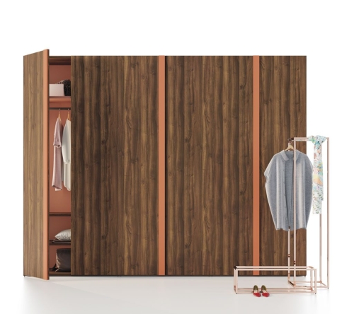 Armoire à portes battantes avec poignée centrale Iris