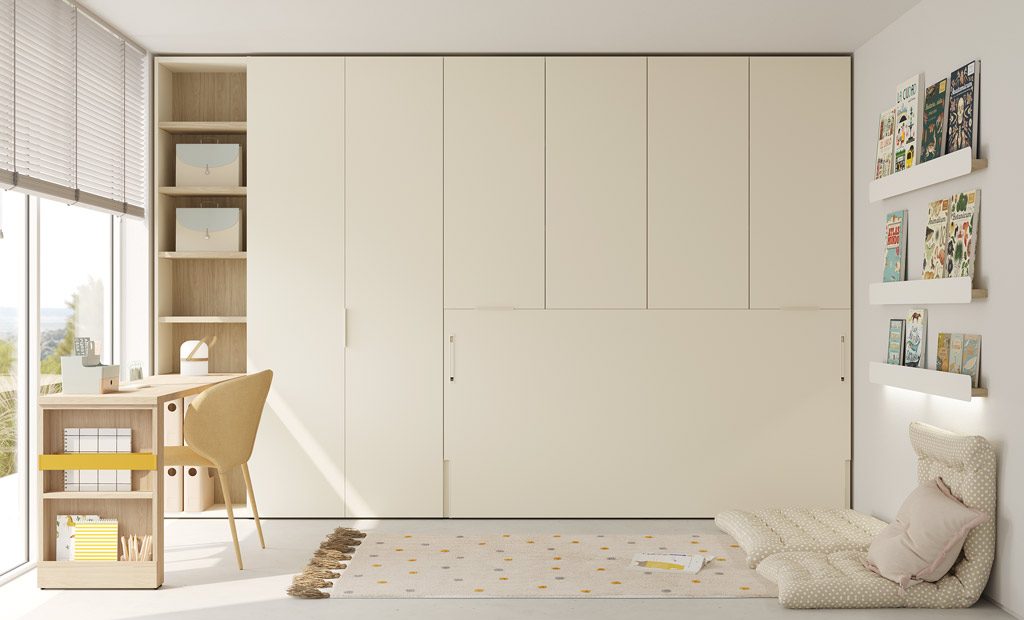 Chambre avec lit escamotable intégré