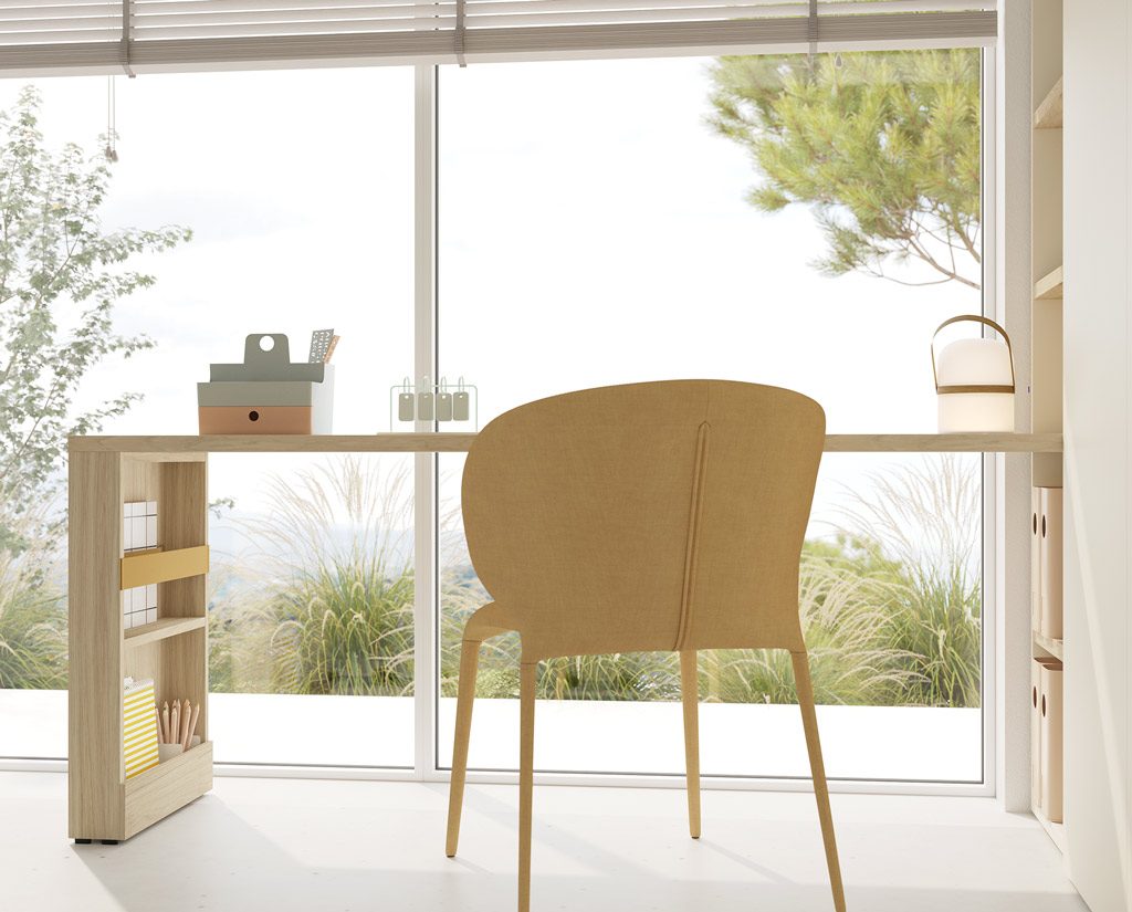 Bureau avec pied BOX réversible