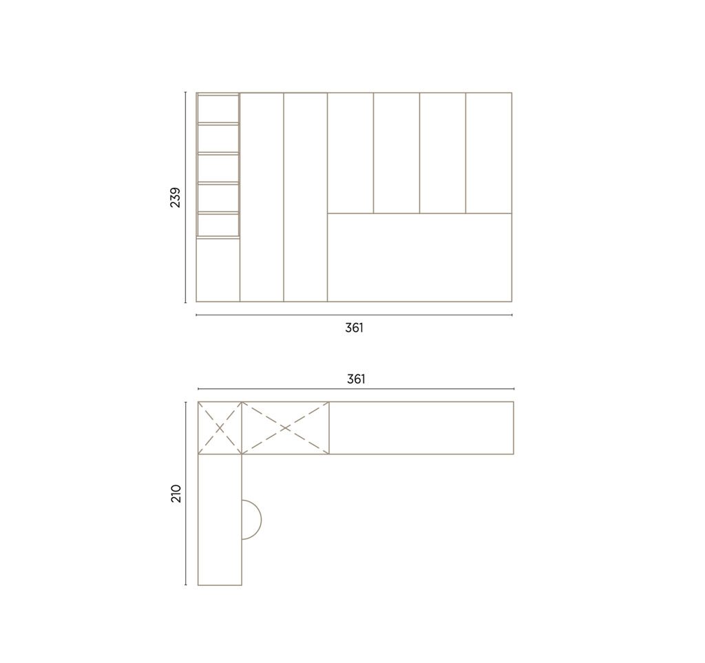 Dimensions de cette chambre avec lit escamotable intégré